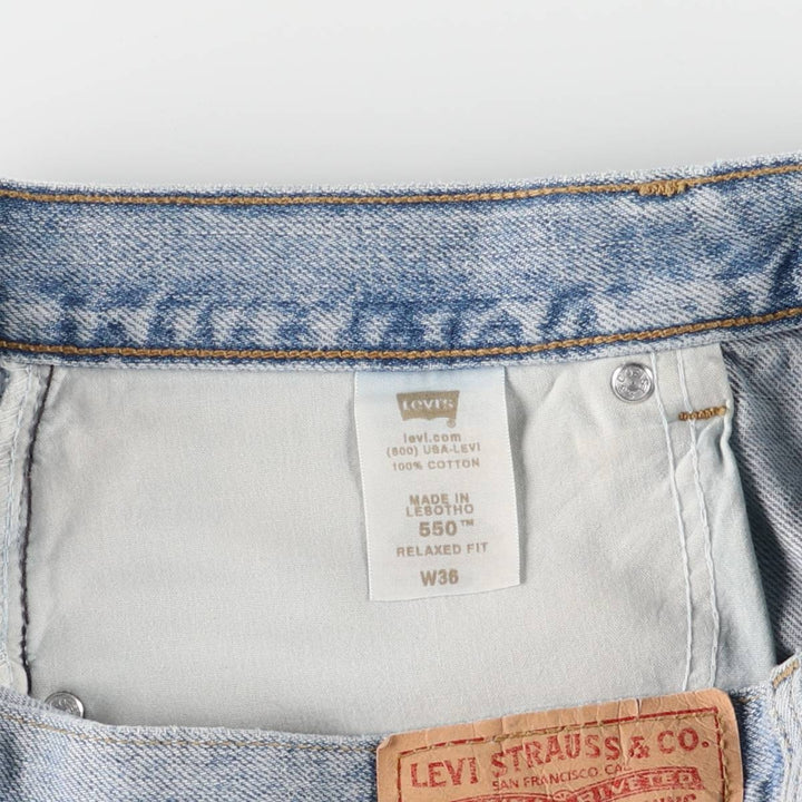 Levi's 550 Relaxed Fit Denim Shorts, Men's Size W36 cotton blue type Vintage Second Hand