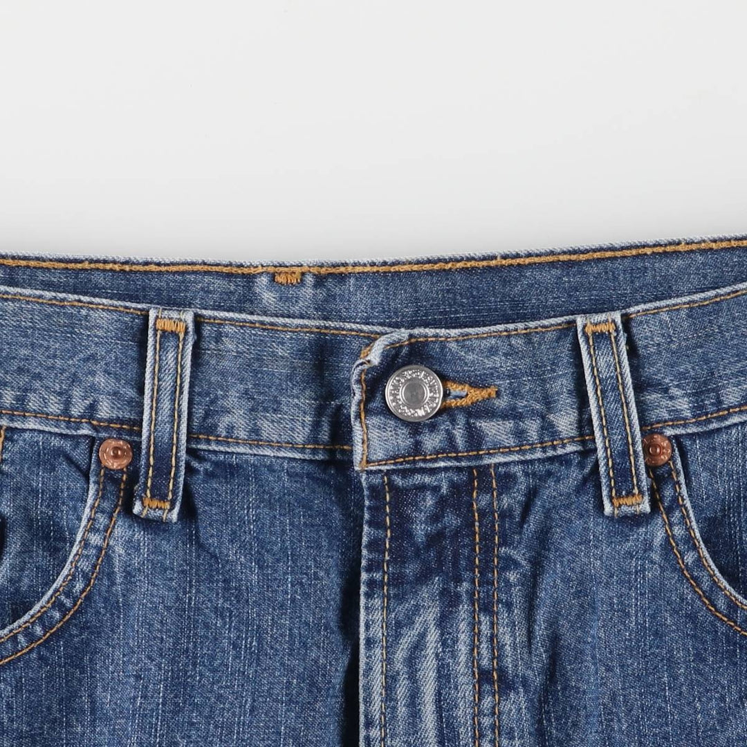 Levi's 569 LOOSE STRAIGHT denim shorts, half pants, men's w35 equivalent cotton blue type Vintage Second Hand