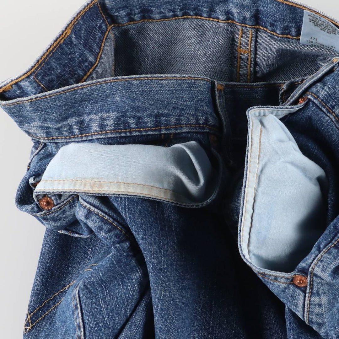 Levi's 569 LOOSE STRAIGHT denim shorts, half pants, men's w35 equivalent cotton blue type Vintage Second Hand