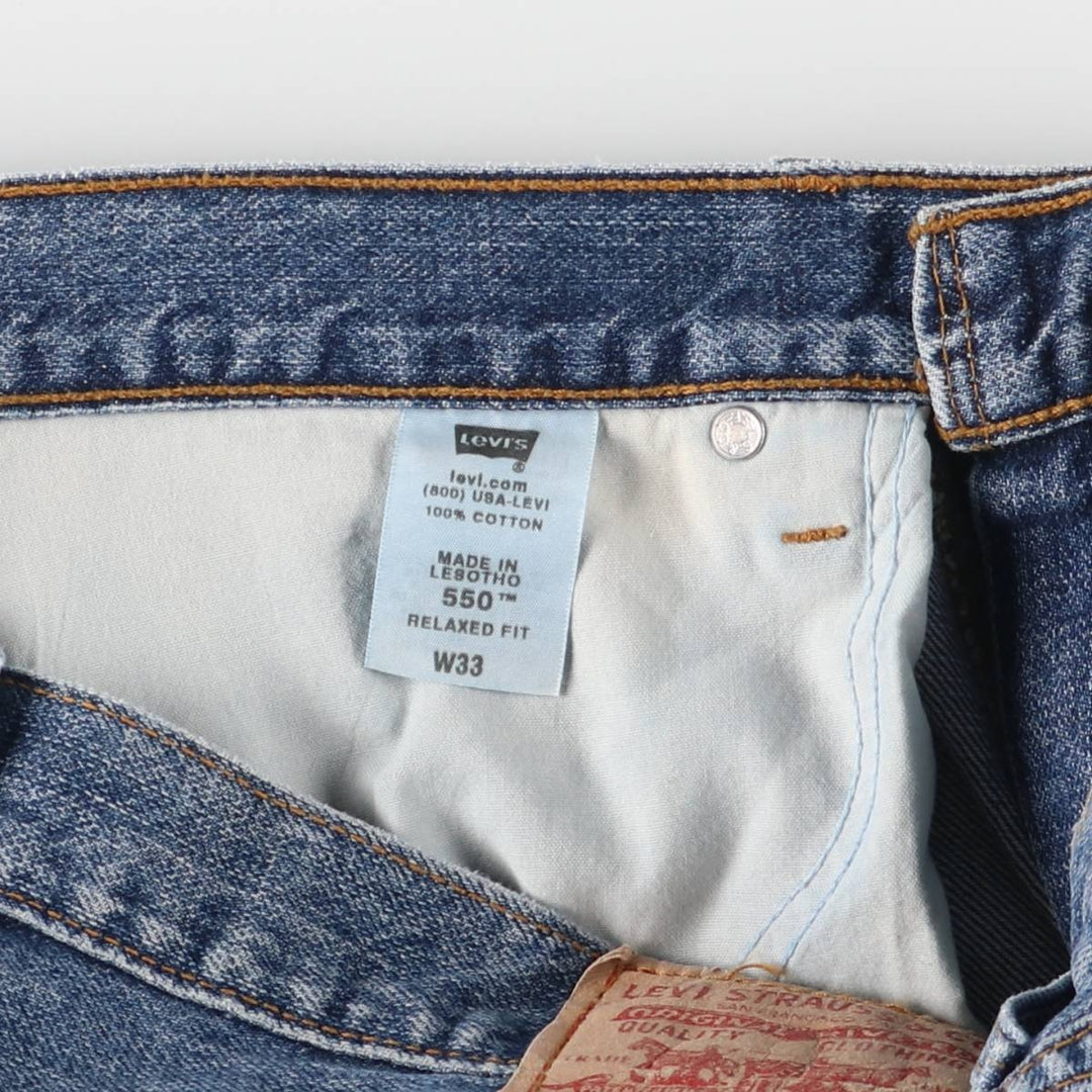 Levi's 550 Relaxed Fit Denim Shorts, Men's Size W34 cotton blue type Vintage Second Hand