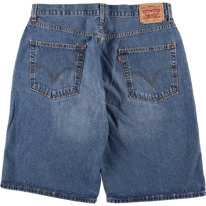 Levi's 569 LOOSE FIT denim shorts, half pants, men's size w36 cotton blue type Vintage Second Hand