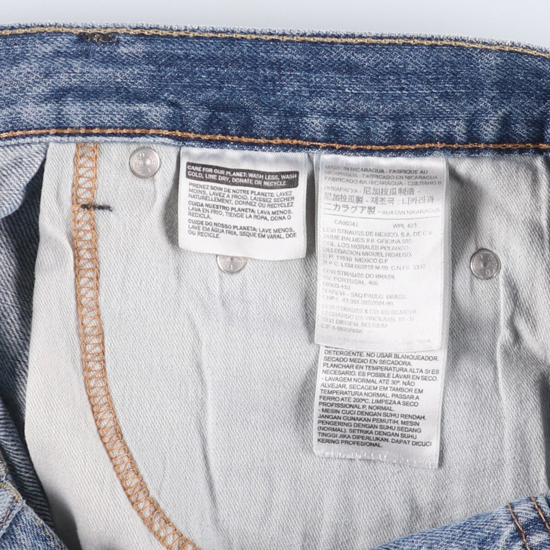 Levi's 550 denim shorts, short pants for men, size W34 cotton blue type Vintage Second Hand