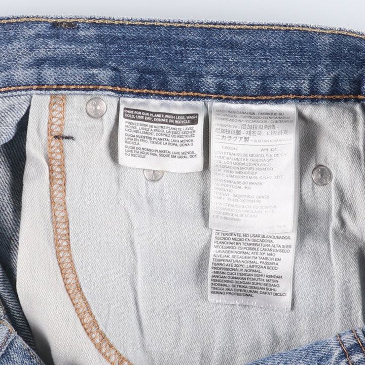Levi's 550 denim shorts, short pants for men, size W34 cotton blue type Vintage Second Hand