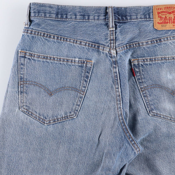 Levi's 550 denim shorts, short pants for men, size W34 cotton blue type Vintage Second Hand