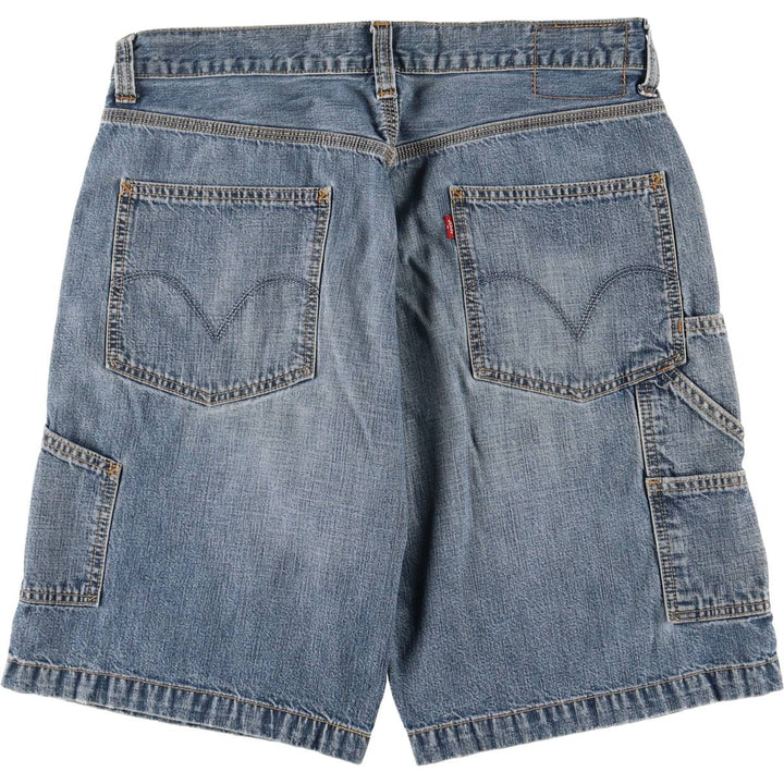 Levi's CARPENTER denim painter shorts, half pants, men's w35 equivalent cotton blue type Vintage Second Hand
