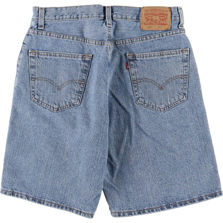 Levi's 550 denim shorts, short pants for men, size W32 cotton blue type Vintage Second Hand