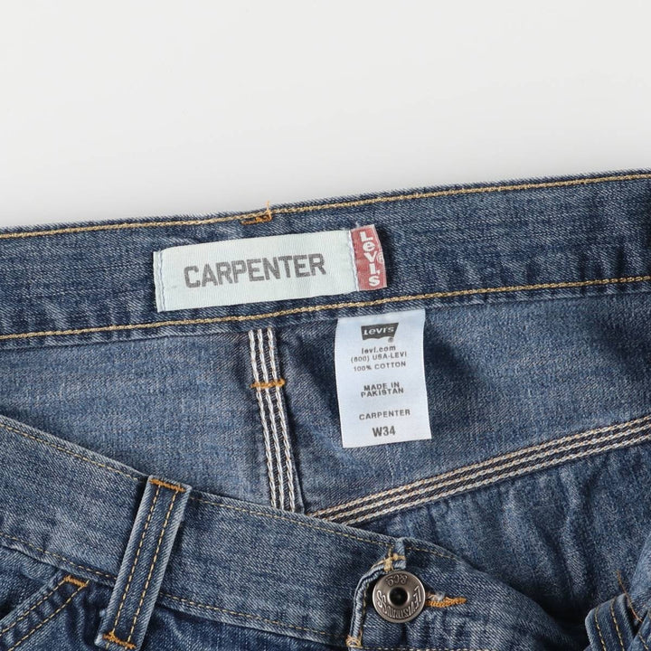 Levi's CARPENTER denim painter shorts, shorts for men, equivalent to w36 cotton blue type Vintage Second Hand