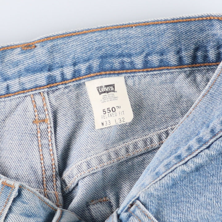 00'S Levi's 550 Relaxed Fit Tapered Denim Pants Made in USA Men's W31 cotton blue type Vintage Second Hand