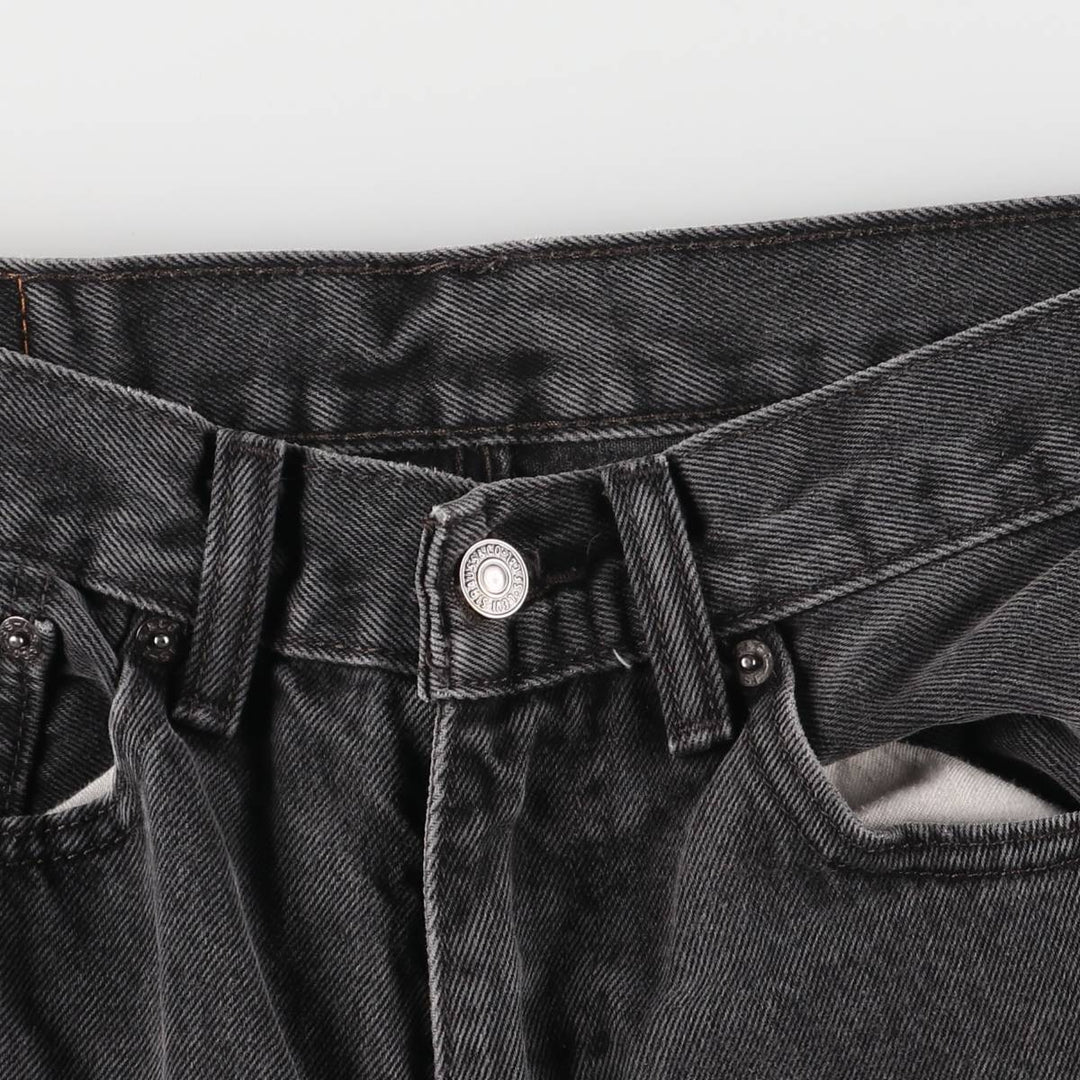 Levi's 505 Black Denim Tapered Denim Pants for Men, W31 equivalent cotton black type Vintage Second Hand