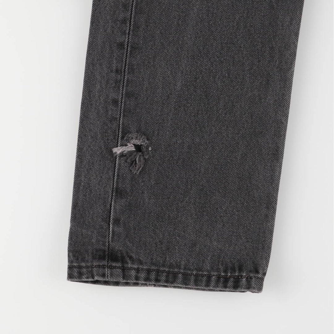 Levi's 505 Black Denim Tapered Denim Pants for Men, W31 equivalent cotton black type Vintage Second Hand