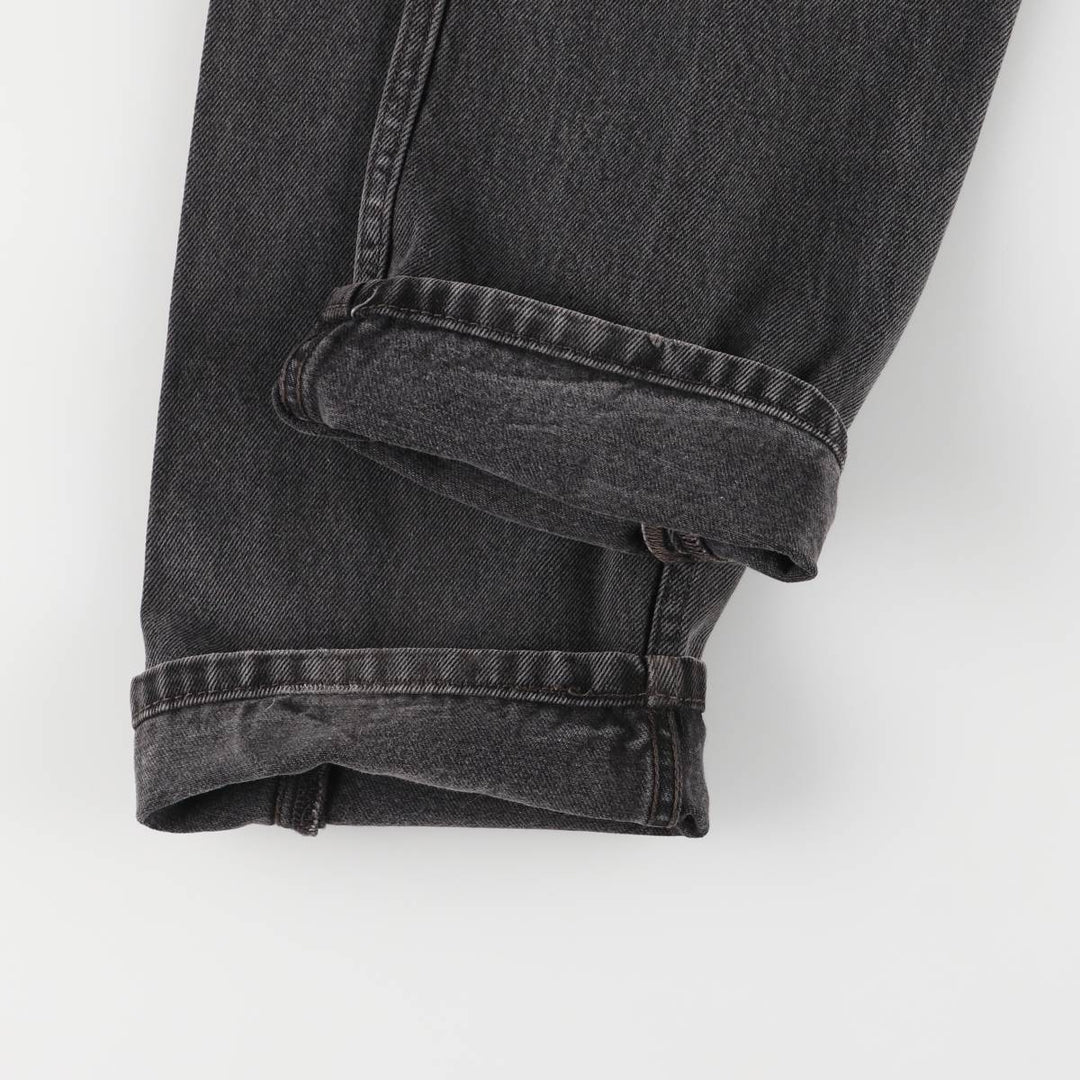 Levi's 505 Black Denim Tapered Denim Pants for Men, W31 equivalent cotton black type Vintage Second Hand