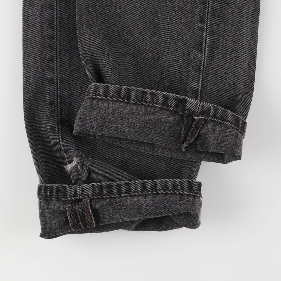 Levi's 505 Black Denim Tapered Denim Pants for Men, W31 equivalent cotton black type Vintage Second Hand