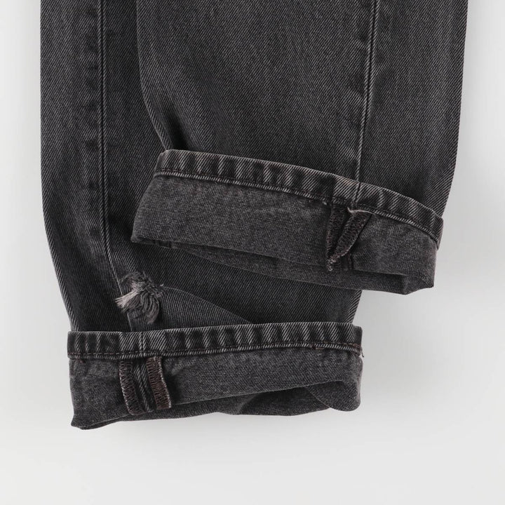 Levi's 505 Black Denim Tapered Denim Pants for Men, W31 equivalent cotton black type Vintage Second Hand