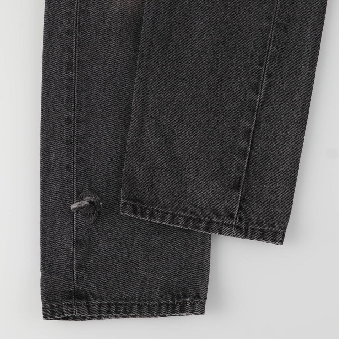 Levi's 505 Black Denim Tapered Denim Pants for Men, W31 equivalent cotton black type Vintage Second Hand