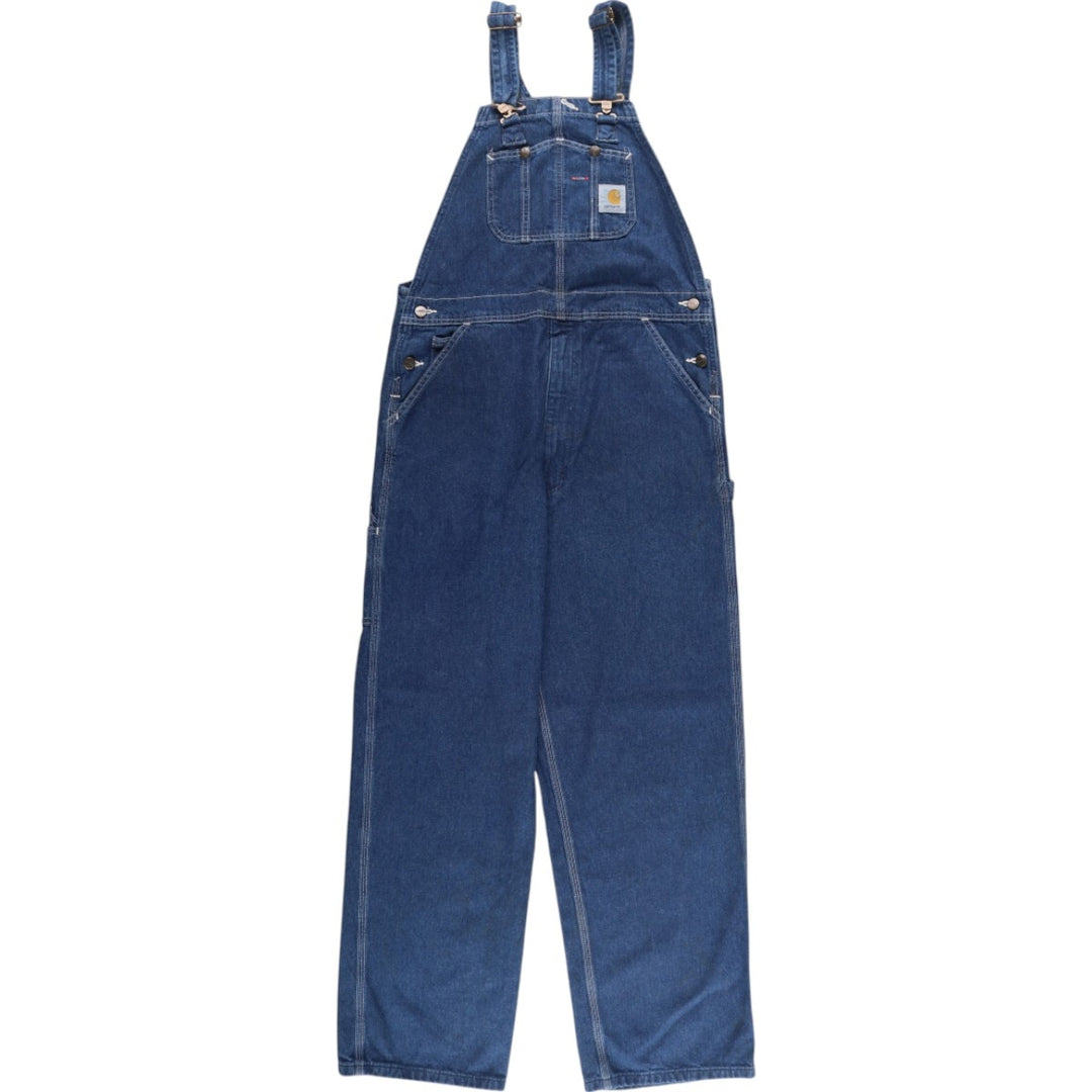 00'S Carhartt denim overalls for men, size W34 cotton blue type Vintage Second Hand