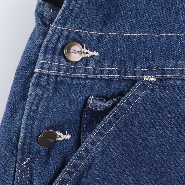 00'S Carhartt denim overalls for men, size W34 cotton blue type Vintage Second Hand