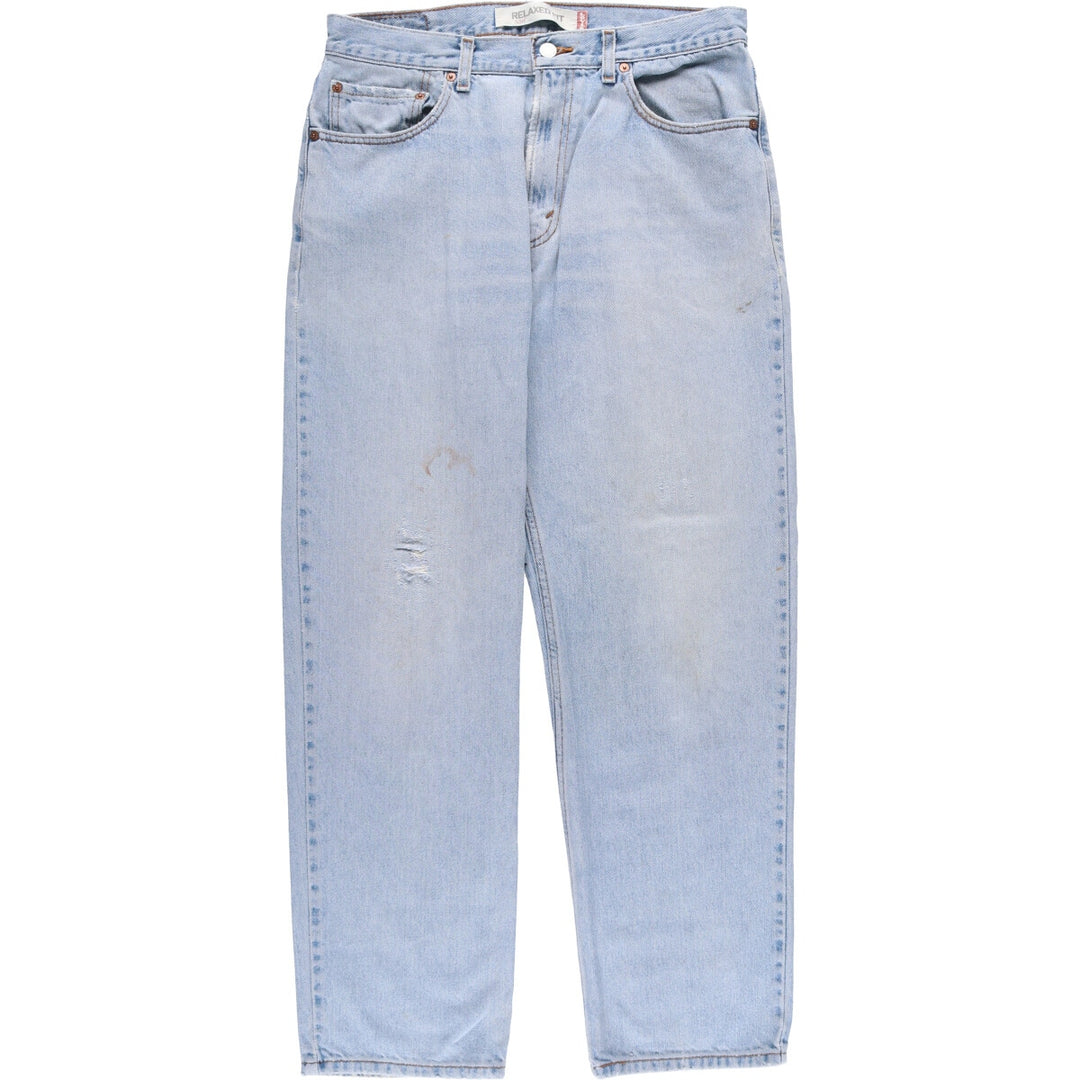 Levi's 550 Relaxed Fit Tapered Denim Pants for Men, W34 equivalent cotton blue type Vintage Second Hand