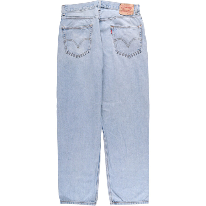 Levi's 550 Relaxed Fit Tapered Denim Pants for Men, W34 equivalent cotton blue type Vintage Second Hand