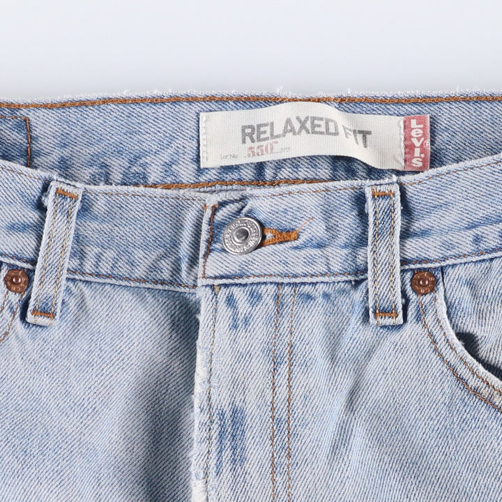 Levi's 550 Relaxed Fit Tapered Denim Pants for Men, W34 equivalent cotton blue type Vintage Second Hand