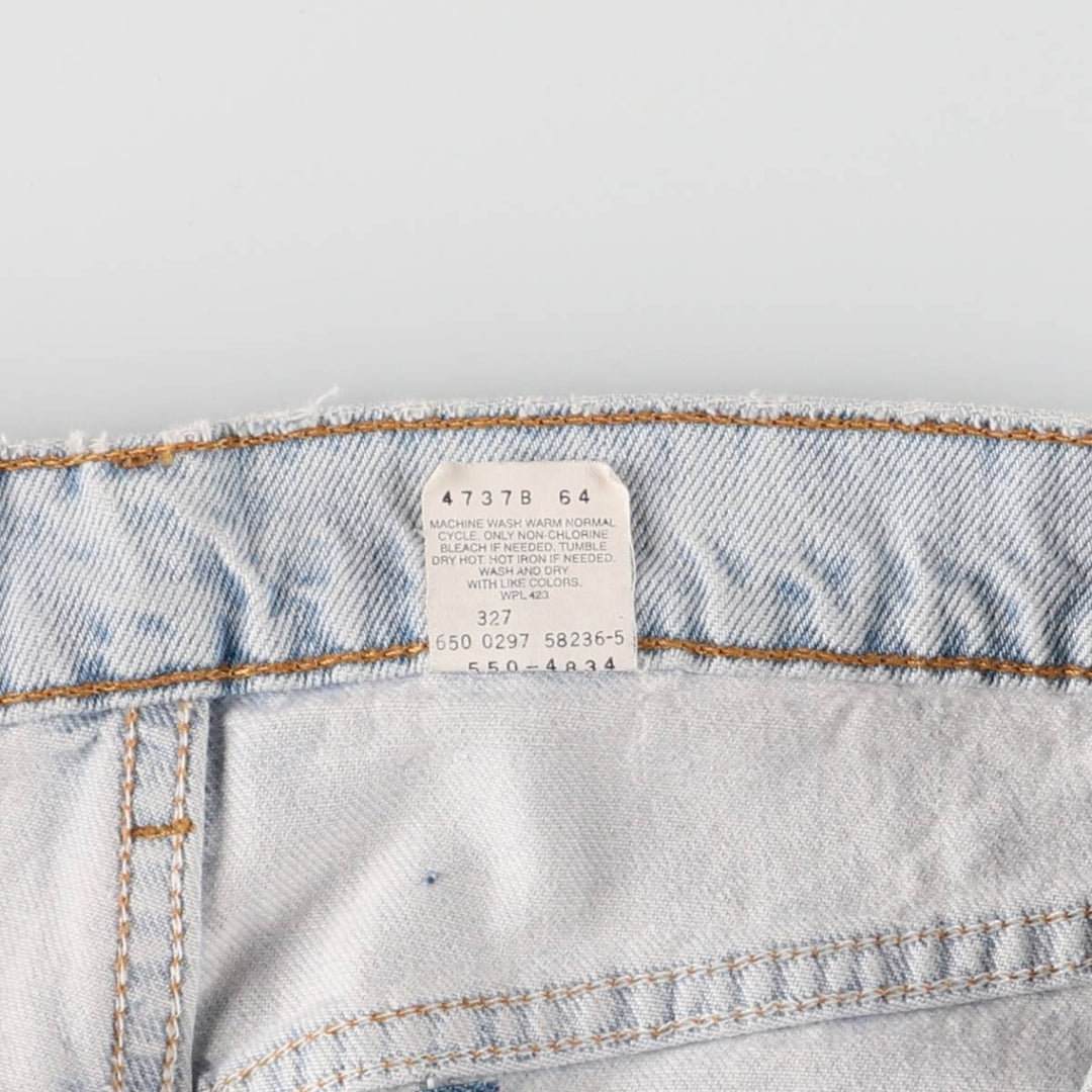 90'S Levi's 550 Relaxed Fit Tapered Denim Pants Made in USA Men's W33 Vintage cotton blue type Vintage Second Hand