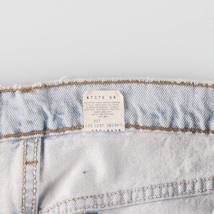 90'S Levi's 550 Relaxed Fit Tapered Denim Pants Made in USA Men's W33 Vintage cotton blue type Vintage Second Hand