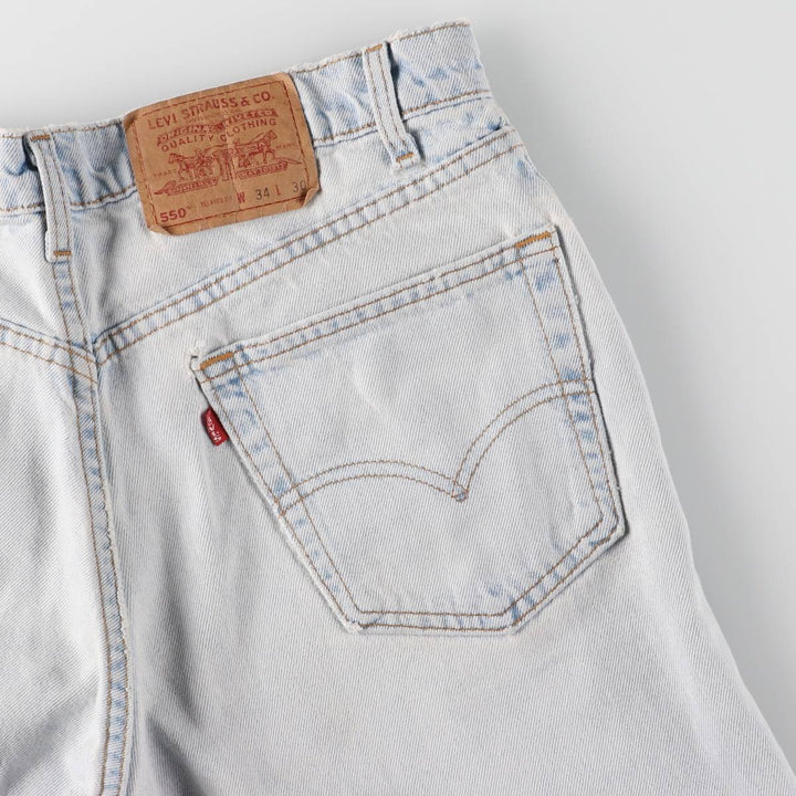 90'S Levi's 550 Relaxed Fit Tapered Denim Pants Made in USA Men's W33 Vintage cotton blue type Vintage Second Hand
