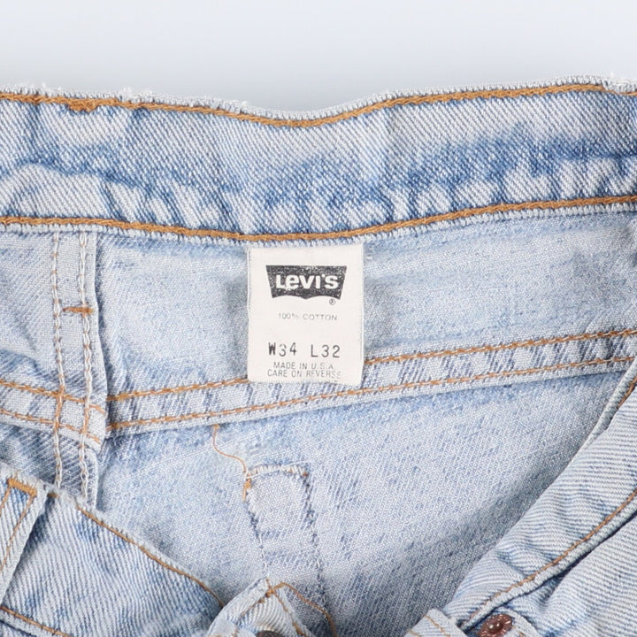 90'S Levi's 00550-4834 Tapered Denim Pants Made in USA Men's W33 Vintage cotton blue type Vintage Second Hand