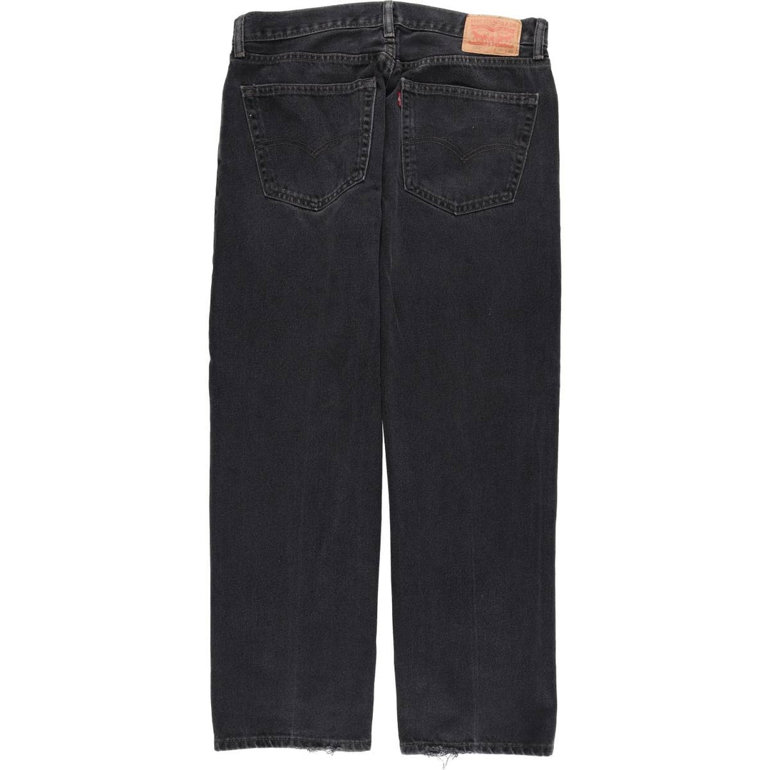 Levi's 505 Black Denim Tapered Denim Pants for Men, W36 cotton black type Vintage Second Hand