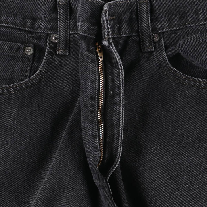Levi's 505 Black Denim Tapered Denim Pants for Men, W36 cotton black type Vintage Second Hand