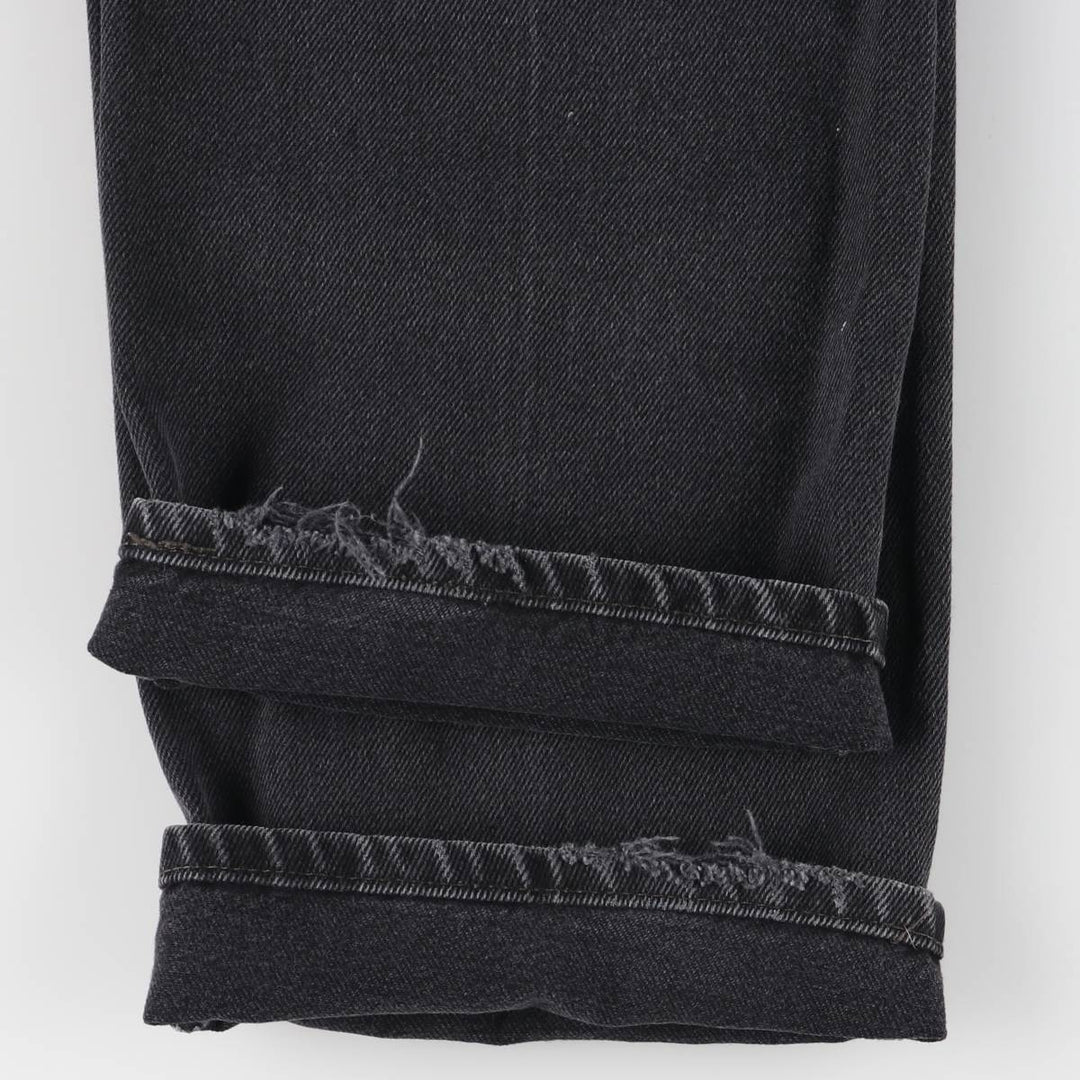 Levi's 505 Black Denim Tapered Denim Pants for Men, W36 cotton black type Vintage Second Hand