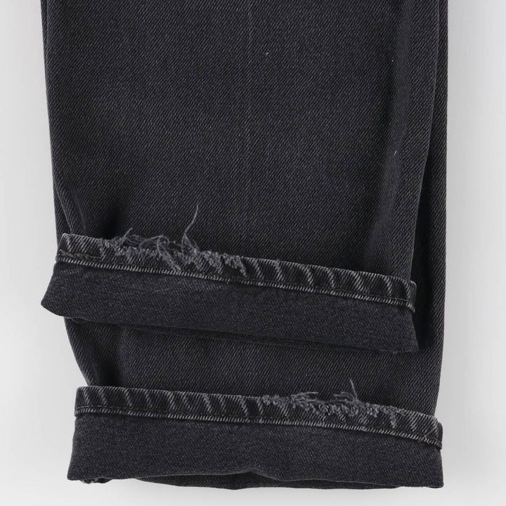 Levi's 505 Black Denim Tapered Denim Pants for Men, W36 cotton black type Vintage Second Hand