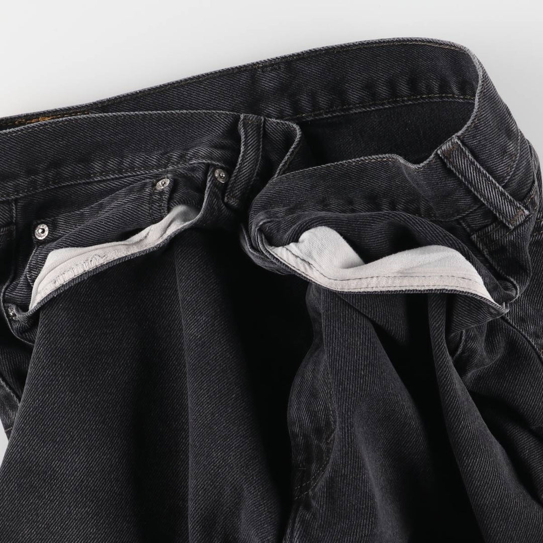 Levi's 505 Black Denim Tapered Denim Pants for Men, W36 cotton black type Vintage Second Hand