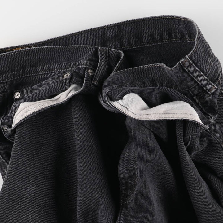 Levi's 505 Black Denim Tapered Denim Pants for Men, W36 cotton black type Vintage Second Hand
