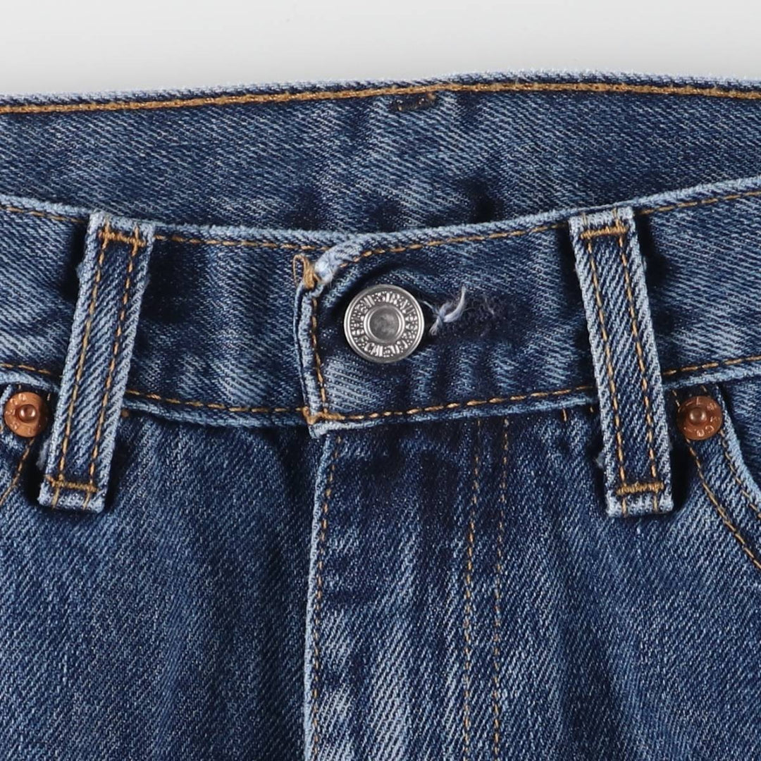 Levi's 505 tapered denim pants for men, size W34 cotton blue type Vintage Second Hand