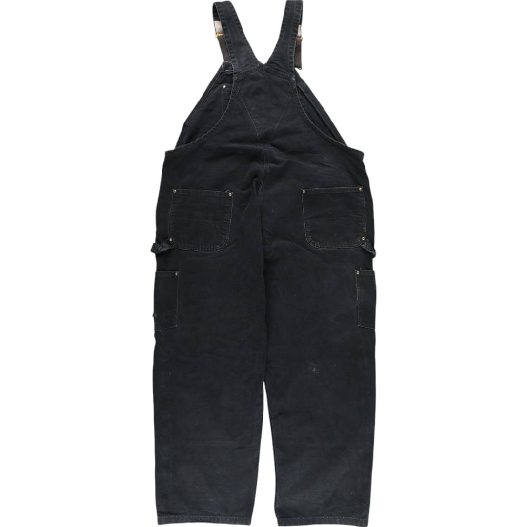 Oversized Carhartt double-knee duck overalls, men's size W44 unclear black type Vintage Second Hand