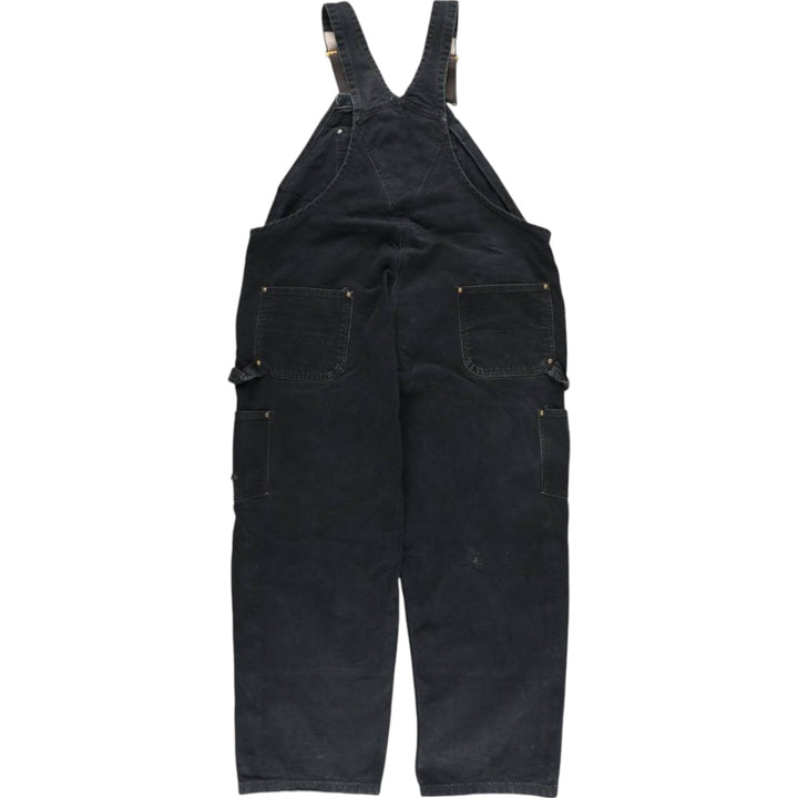 Oversized Carhartt double-knee duck overalls, men's size W44 unclear black type Vintage Second Hand
