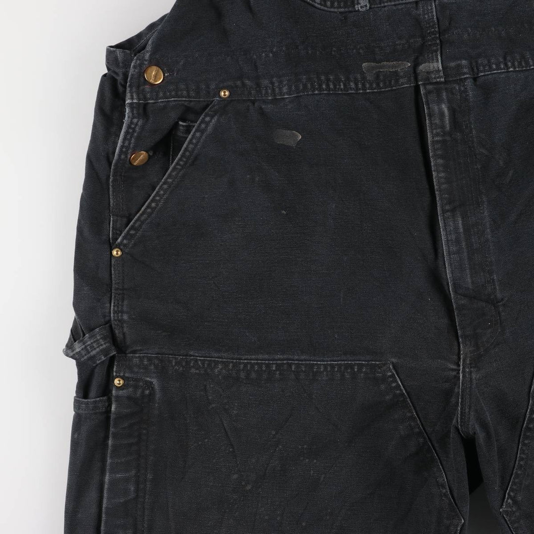 Oversized Carhartt double-knee duck overalls, men's size W44 unclear black type Vintage Second Hand