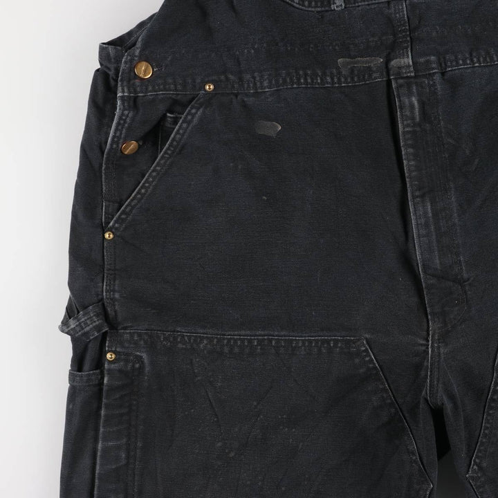 Oversized Carhartt double-knee duck overalls, men's size W44 unclear black type Vintage Second Hand