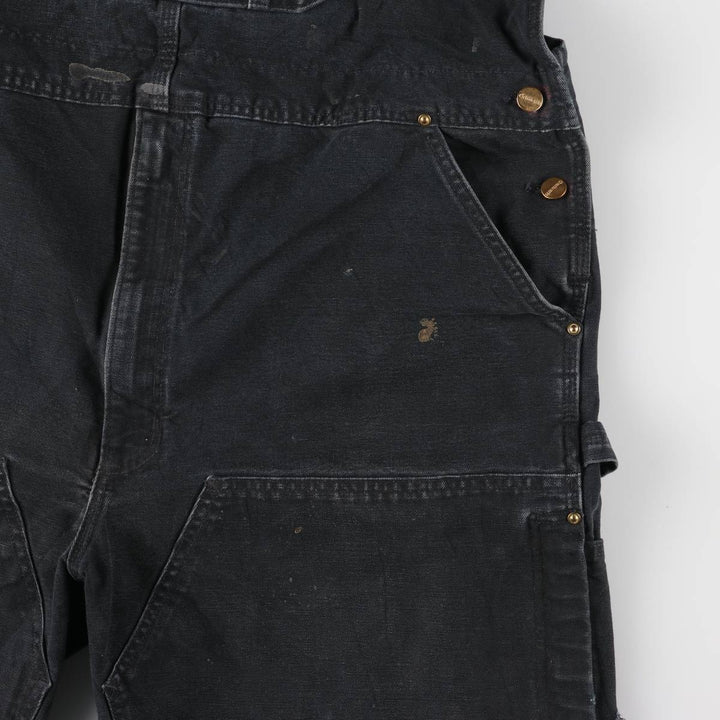 Oversized Carhartt double-knee duck overalls, men's size W44 unclear black type Vintage Second Hand