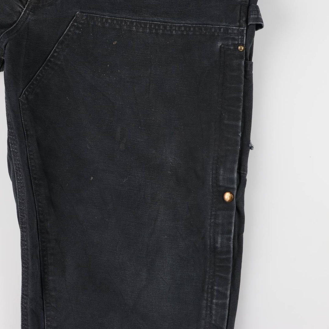 Oversized Carhartt double-knee duck overalls, men's size W44 unclear black type Vintage Second Hand