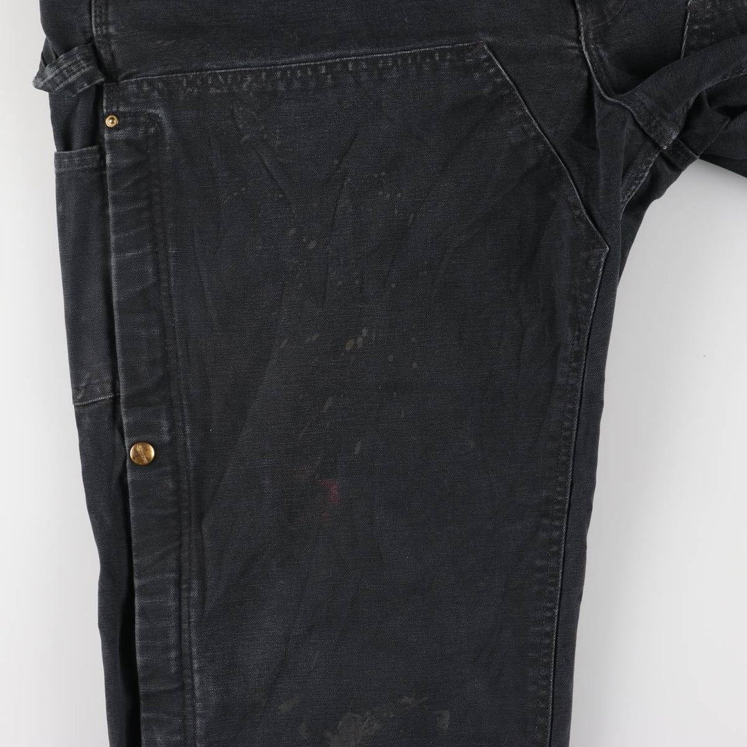 Oversized Carhartt double-knee duck overalls, men's size W44 unclear black type Vintage Second Hand