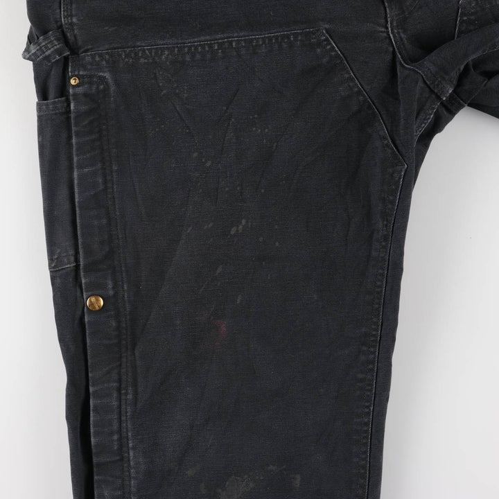 Oversized Carhartt double-knee duck overalls, men's size W44 unclear black type Vintage Second Hand
