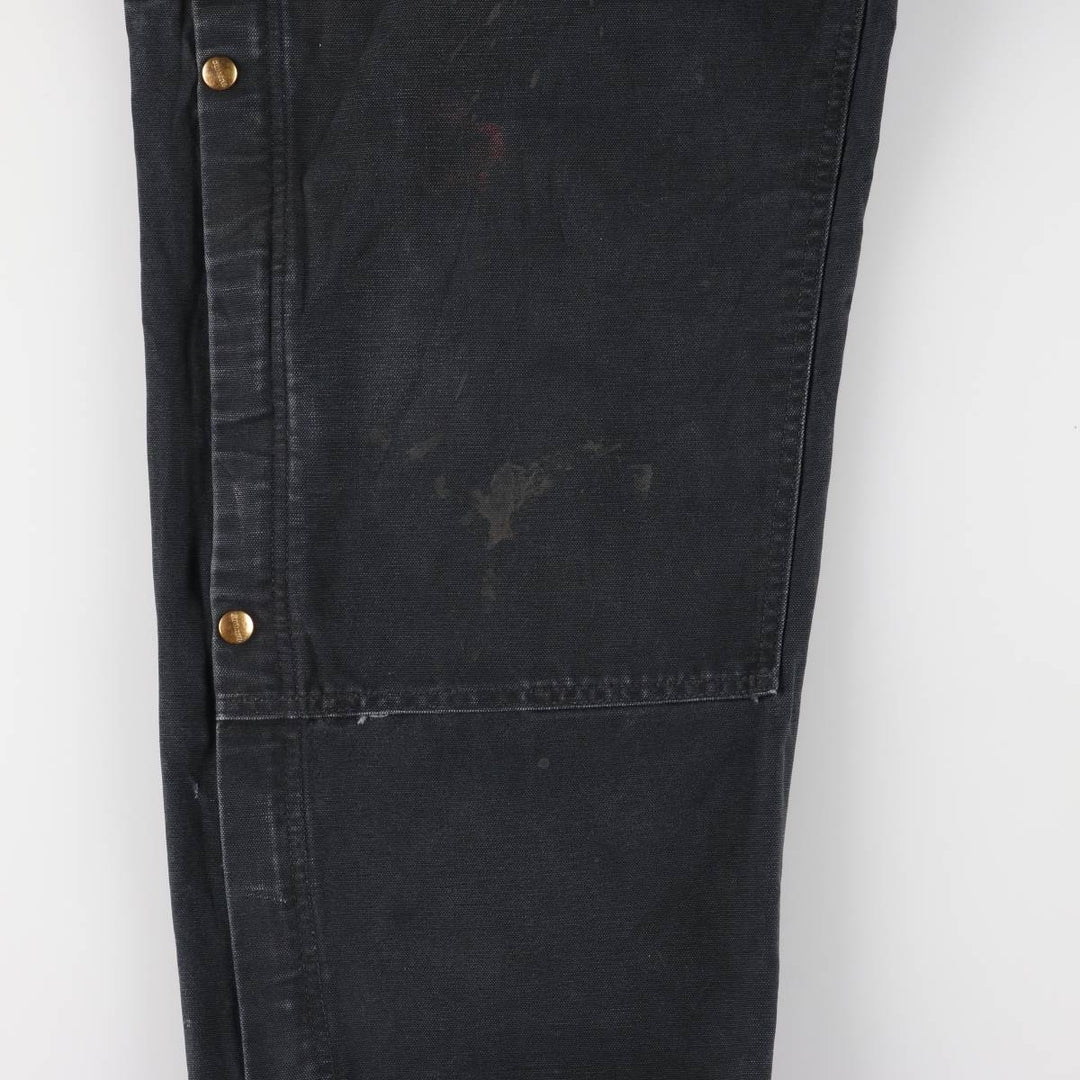 Oversized Carhartt double-knee duck overalls, men's size W44 unclear black type Vintage Second Hand