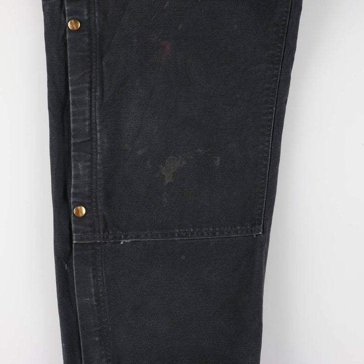Oversized Carhartt double-knee duck overalls, men's size W44 unclear black type Vintage Second Hand