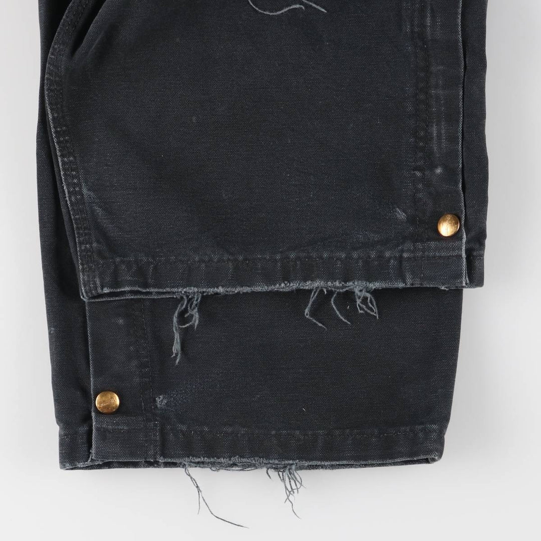 Oversized Carhartt double-knee duck overalls, men's size W44 unclear black type Vintage Second Hand