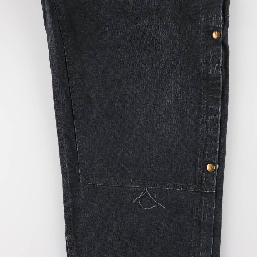 Oversized Carhartt double-knee duck overalls, men's size W44 unclear black type Vintage Second Hand