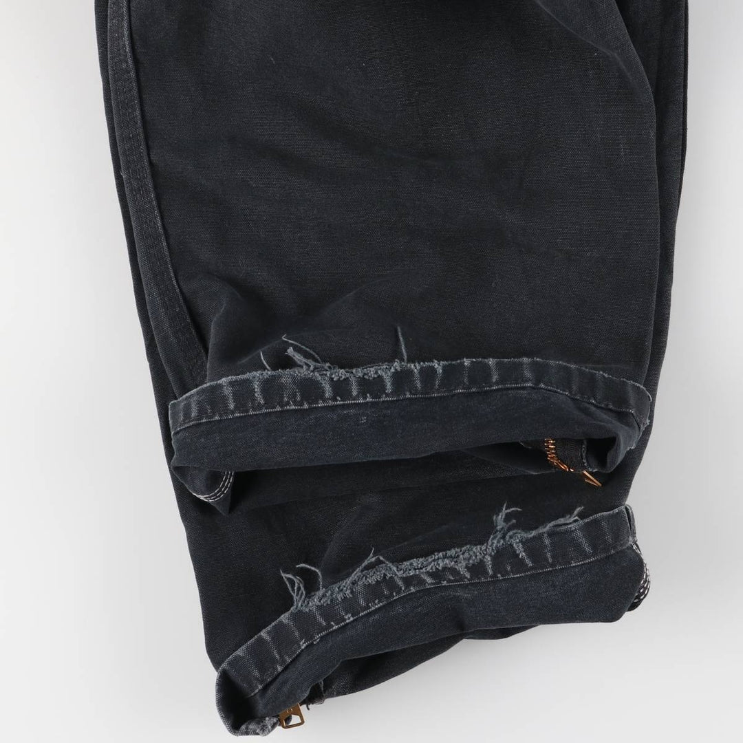 Oversized Carhartt double-knee duck overalls, men's size W44 unclear black type Vintage Second Hand