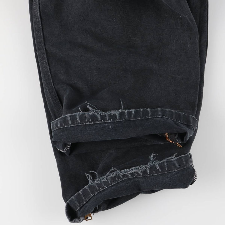 Oversized Carhartt double-knee duck overalls, men's size W44 unclear black type Vintage Second Hand