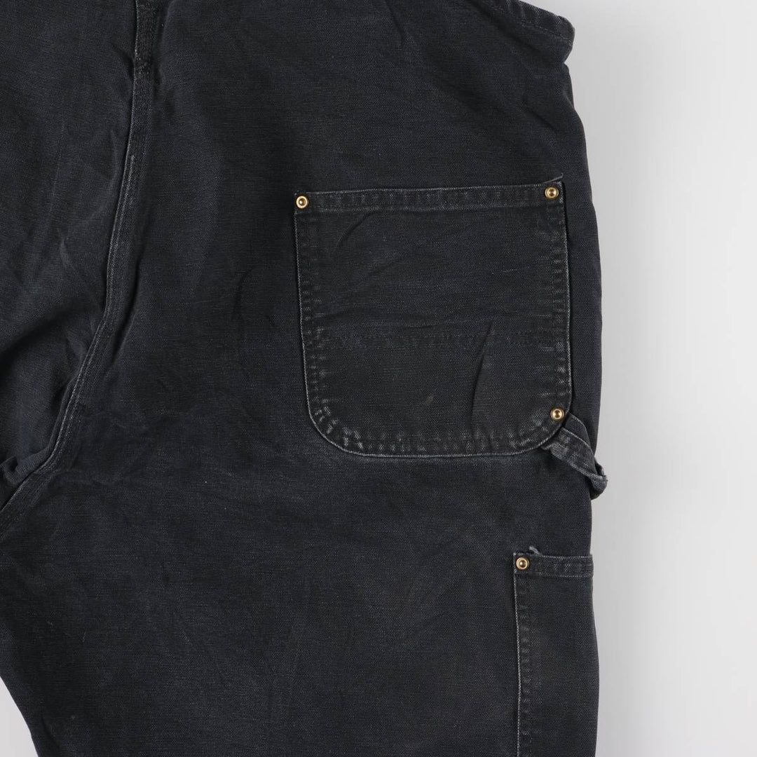 Oversized Carhartt double-knee duck overalls, men's size W44 unclear black type Vintage Second Hand