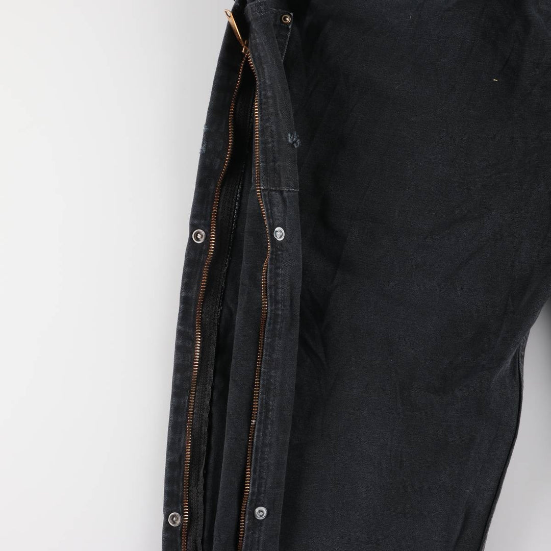 Oversized Carhartt double-knee duck overalls, men's size W44 unclear black type Vintage Second Hand